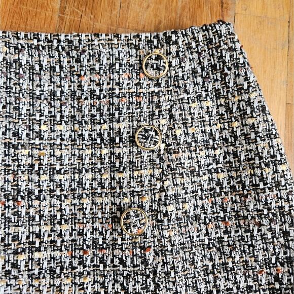 Gianni Bini Skirt Size 10 Brown Plaid Tweed Mini Preppy Y2K Classic Fall NWT - Picture 5 of 13